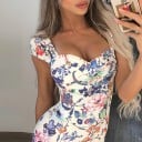 Sommarblommig midiklänning 2