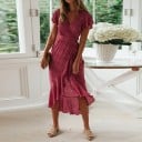 Sommar midiklänning med slits 5