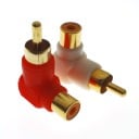 Vinklad RCA M/F adapter 2 st. 9