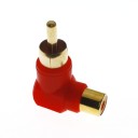 Vinklad RCA M/F adapter 2 st. 13