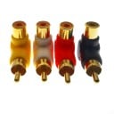 Vinklad RCA M/F adapter 2 st. 14