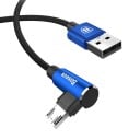 Vinklad USB / Micro USB-kabel 1 m 3