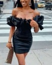 Mini rochie neagră de lux 2