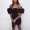 Mini rochie neagră de lux 3
