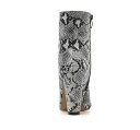 Botas de tornozelo femininas de luxo com padrão de cobra 3