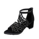 Lyxiga damsandaler med strass 2