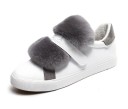 Lyxiga damsneakers med päls J1370 2