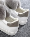 Lyxiga damsneakers med päls J1370 5
