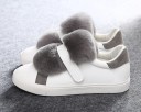 Lyxiga damsneakers med päls J1370 6