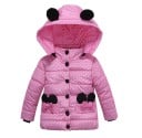 Lujosa chaqueta de invierno para niña con lunares J917 5