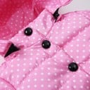Lujosa chaqueta de invierno para niña con lunares J917 7