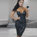 Mini rochie de paiete de lux 8