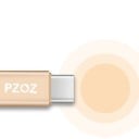 Adapter USB-C till Micro USB Liten adapter av aluminiumlegering för att ansluta Micro USB-kabel till telefon med USB-C-port Guld färg 3