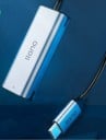 Adapter USB-C till RJ45 för att ansluta enheter till trådbundet nätverk via ethernetkabel Överföringshastighet upp till 2,5 Gbps Silvergrå kropp 2