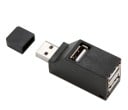 Mini Portable USB 2.0 HUB med 3 portar 6