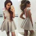 Rochie mini cu fustă largă 4