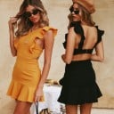 Rochie mini cu volane 3