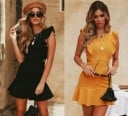 Rochie mini cu volane 4