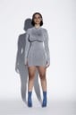 Rochie mini cu guler stand-up 9