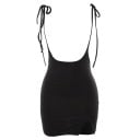 Rochie mini cu bretele de cravată 1