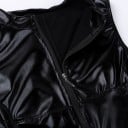 Mini rochie din piele cu fermoar 4