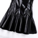 Mini rochie din piele cu fermoar 5