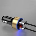 Nabíjací adaptér do auta Dual USB s LED displejom 5