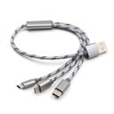 USB till Micro USB / Lightning / USB-C laddningskabel K553 1