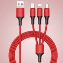 USB till Micro USB / USB-C / Lightning laddningskabel 1,2 m 1