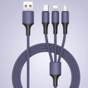 USB till Micro USB / USB-C / Lightning laddningskabel 1,2 m 2