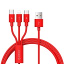USB till Micro USB / USB-C / Lightning laddningskabel K665 3