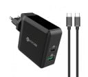 2-ports laddare med USB-C-kabel 1