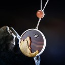 Halsband med runt hänge D721 4