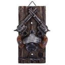 Vägghängd flasköppnare med westernmotiv 1