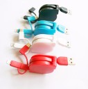 Navíjací dátový kábel USB na Micro USB / USB-C / Lightning 5