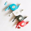 Navíjací dátový kábel USB na Micro USB / USB-C / Lightning 6