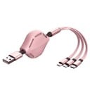 3-i-1 USB-indragbar kabel 3