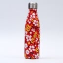 Reseflaska i rostfritt stål med blommotiv 9