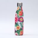 Reseflaska i rostfritt stål med blommotiv 12