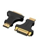 Dubbelriktad HDMI till DVI 24+5 M/F-adapter 2
