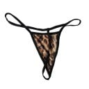Damstrumpor med leopardmönster Tunn sidoband och svart kant Universell storlek för midja 56 till 88 cm Elastisk blandning av nylon och polyester 3