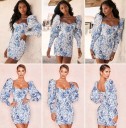 Mini rochie originală cu mâneci lungi A2778 6