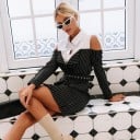 Rochie originală cu dungi 4