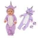 Unicorn overall för en docka 2