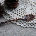 Cuchara decorativa con flores. 2
