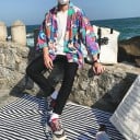 Färgglad herrjacka med japanska motiv 6