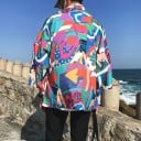 Färgglad herrjacka med japanska motiv 8