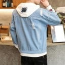 Denimjacka för herr med huva A1926 10