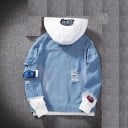 Denimjacka för herr med huva A1926 11