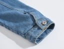 Denimjacka för män med pälskant 5